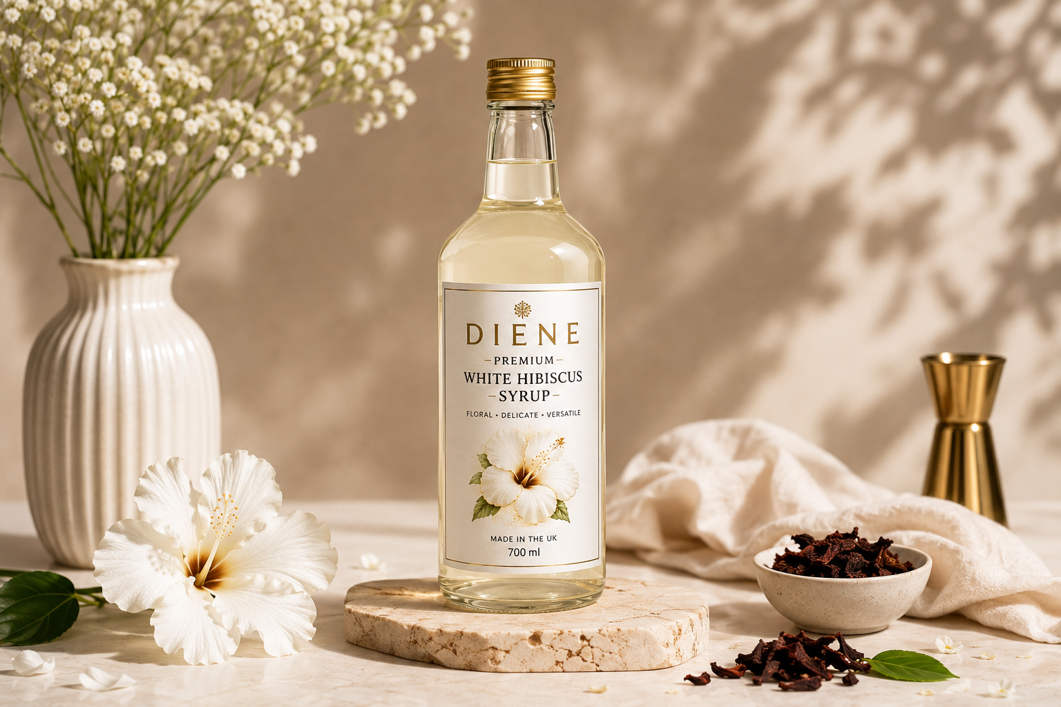 DIENE Premium White Hibiscus Syrup - 700 ml