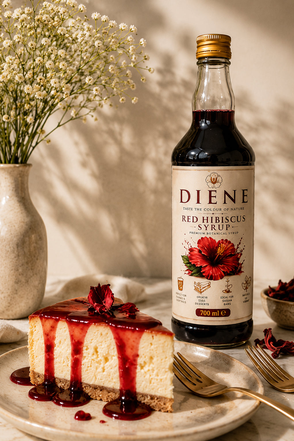 DIENE Premium Red Hibiscus Syrup - 700 ml
